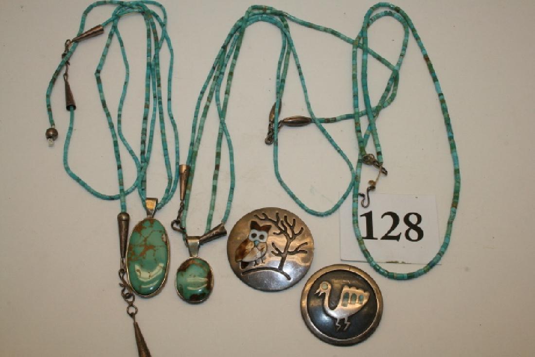 2 Double Strand Turq. Bead Necklaces (1 of 1)