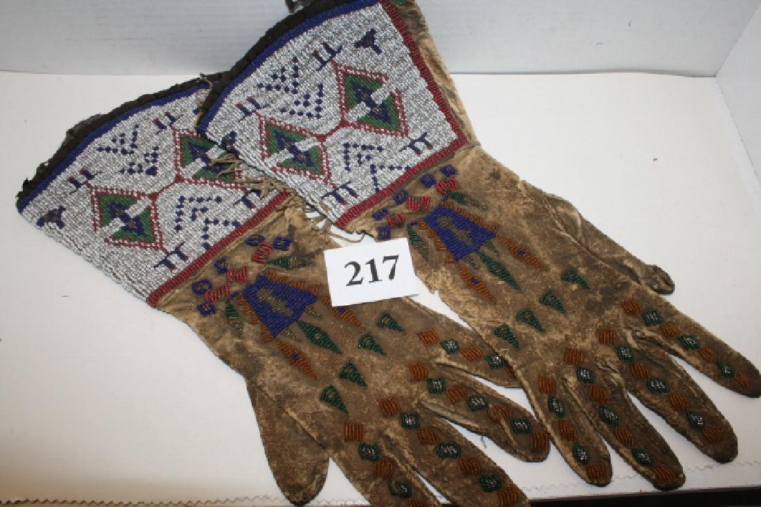 Pair of Sioux 1890’s Beaded Gauntlets (1 of 4)