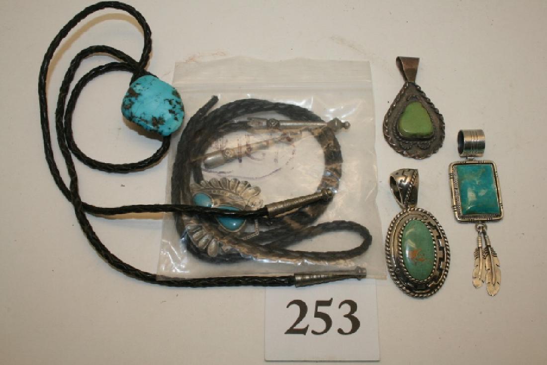 2 Bolo Ties with turq. Slides (1 of 1)