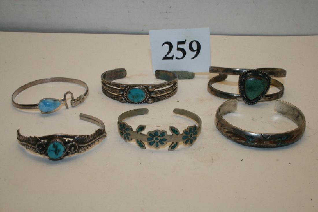 6 Assorted Silver Bracelets (1 of 1)