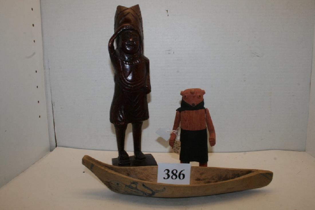 Carved Northwest Coast Wood Canoe (1 of 1)