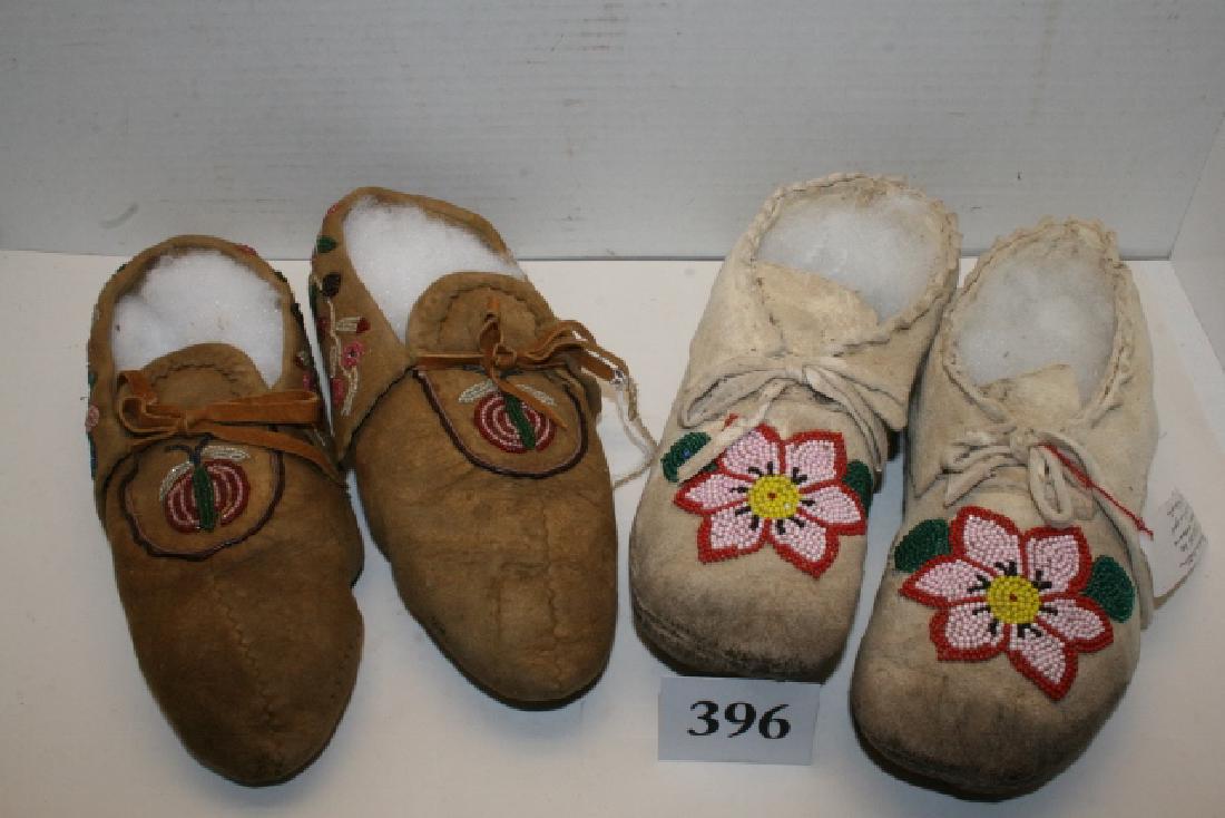 2 Pair Ladies Beaded Moccasins (1 of 1)
