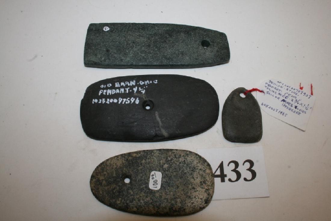 4 Assorted Slate and Hardstone Pendants (1 of 1)
