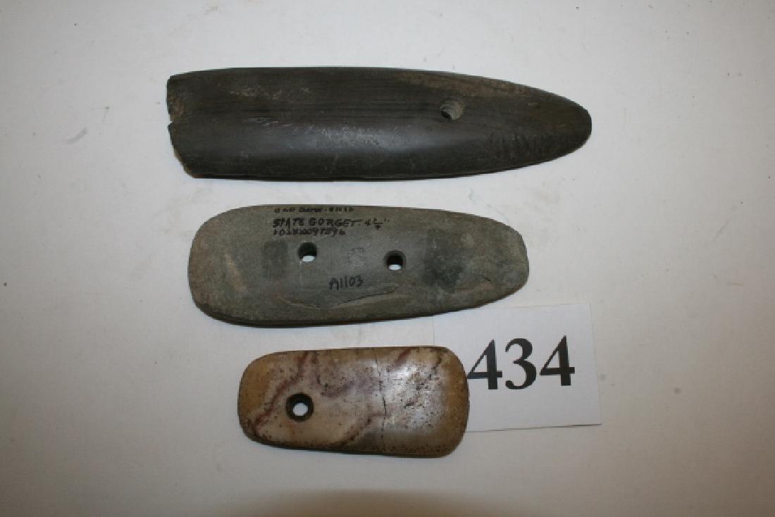 2 Gorgets – Hardstone Pendant: 2 Gorgets – Hardstone Pendant – age uncertain