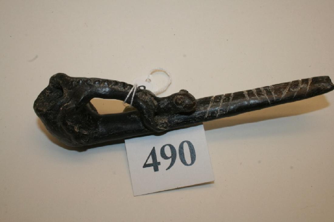 Steatite Effigy Lizard Pipe (1 of 2)