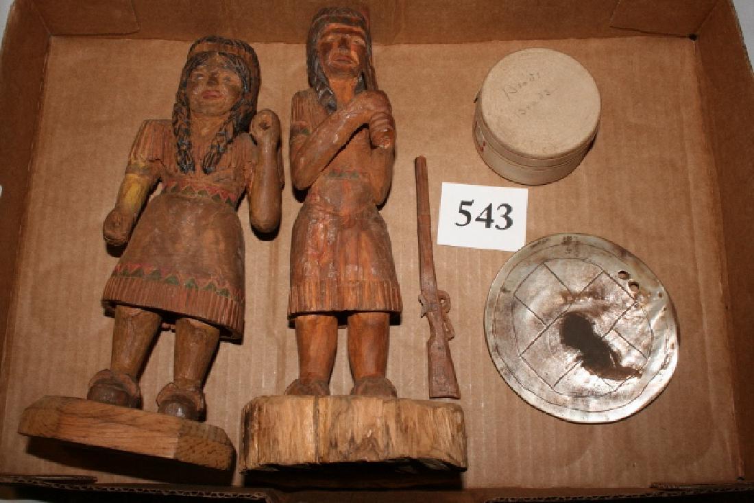 2 Carved Wood Indians (1 of 1)