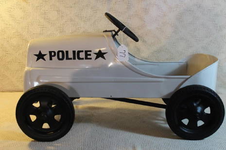 1934 Garton Police Pedal Car: 1934 Garton Police Pedal Car repainted nice