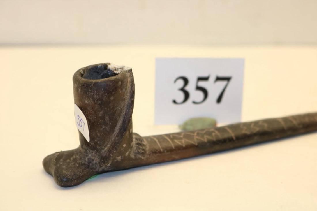 Iroquois Snake Pottery Pipe (1 of 3)