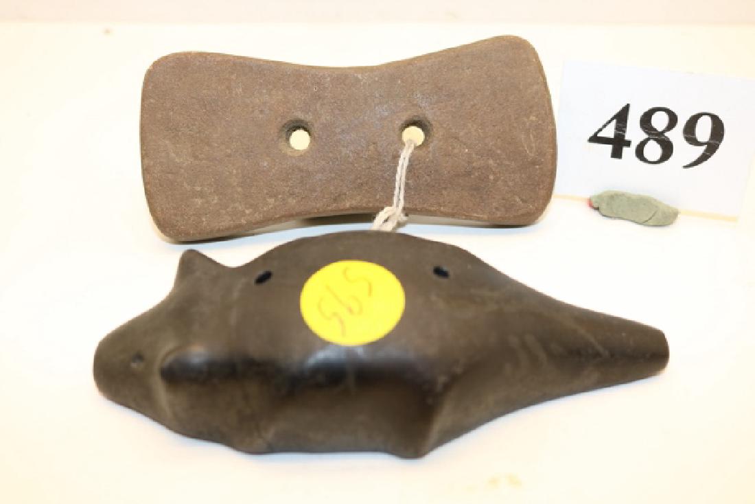 Effigy Banded Boatstone and Slate Gorget (1 of 1)