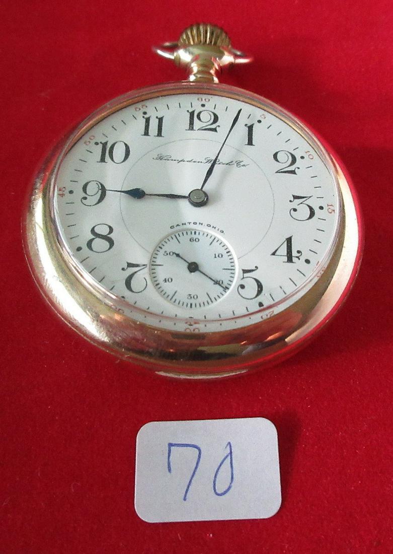 Hampden lever set 17 jewel 14K gold filled pocket watch May 24, 2020