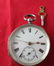 1867 key wind antique pocket watch. Sterling case. - 3
