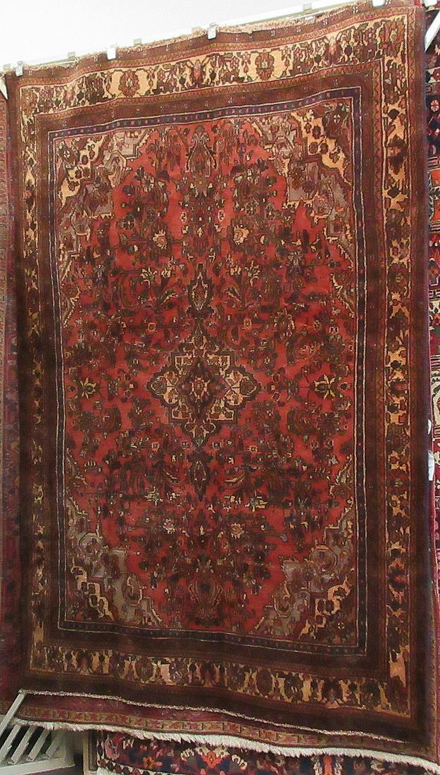 Antique Persian Hamadan oriental hand tied rug.: Antique Persian Hamadan oriental hand tied rug. Beautiful colors with great quality and detail. Measures 6 by 9 feet