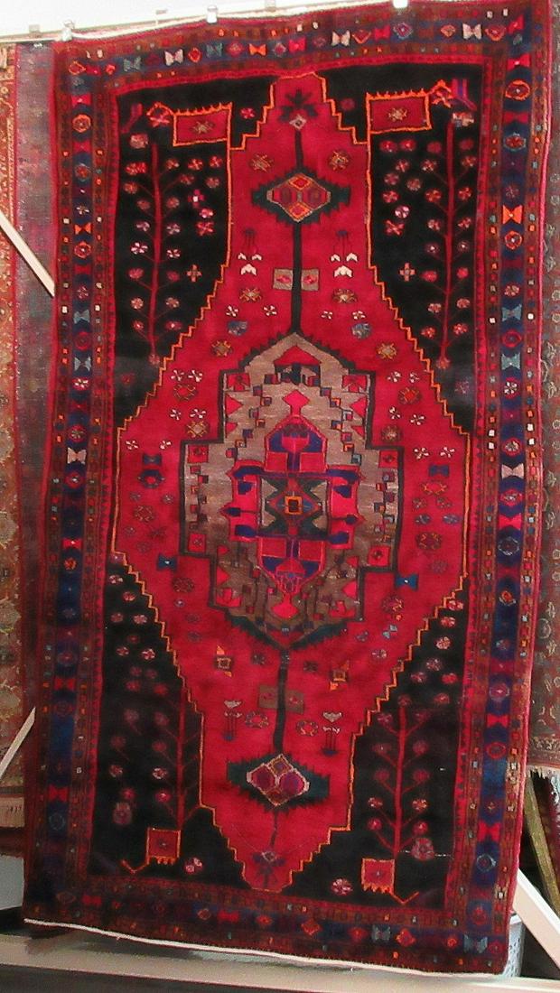 Semi antique Persian Hamadan oriental hand tied rug.: Semi antique Persian Hamadan oriental hand tied rug. Beautiful colors with great quality and detail. Measures 6 foot 2 inches by 9 foot 6 inches