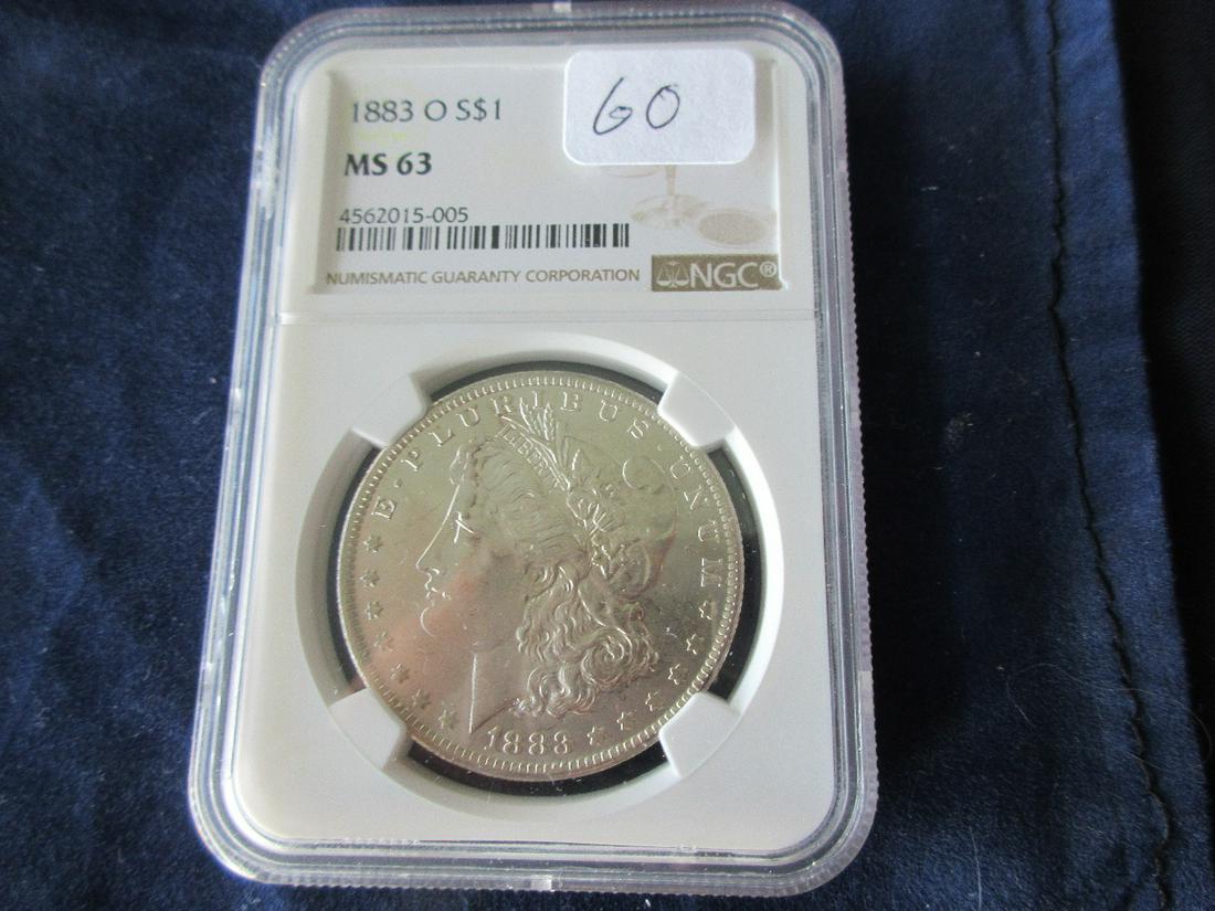 1883 O ms63 NGC graded Morgan silver dollar: 1883 O ms63 NGC graded Morgan silver dollar