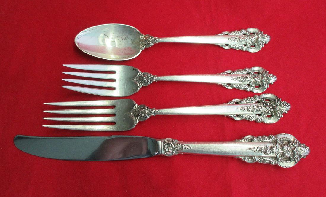 Beautiful Grande Baroque sterling silver place settingI: Beautiful Grande Baroque sterling silver place settingIn good original as found condition.. 146g = 4.69 t o