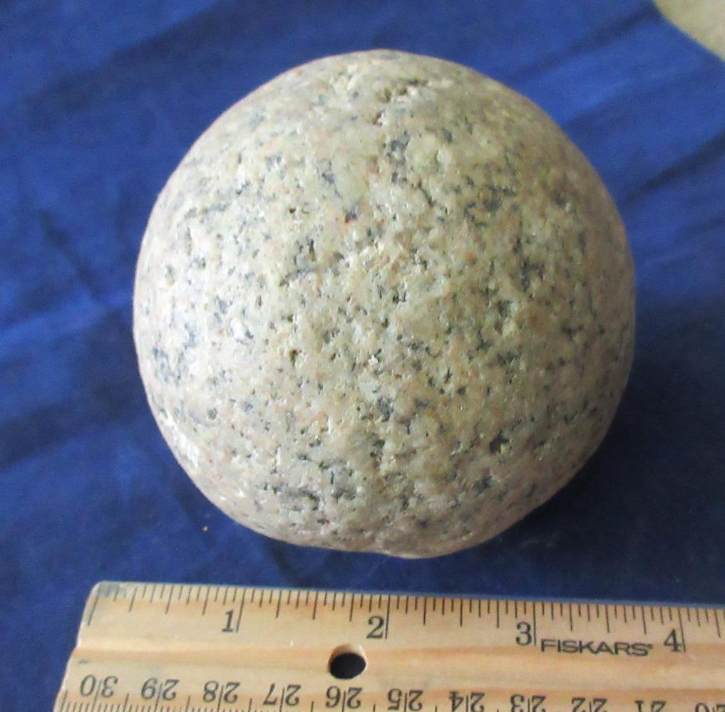 Antique Native American Indian artifact stone ball: Antique Native American Indian artifact stone ball. Please use photos to judge condition and age.