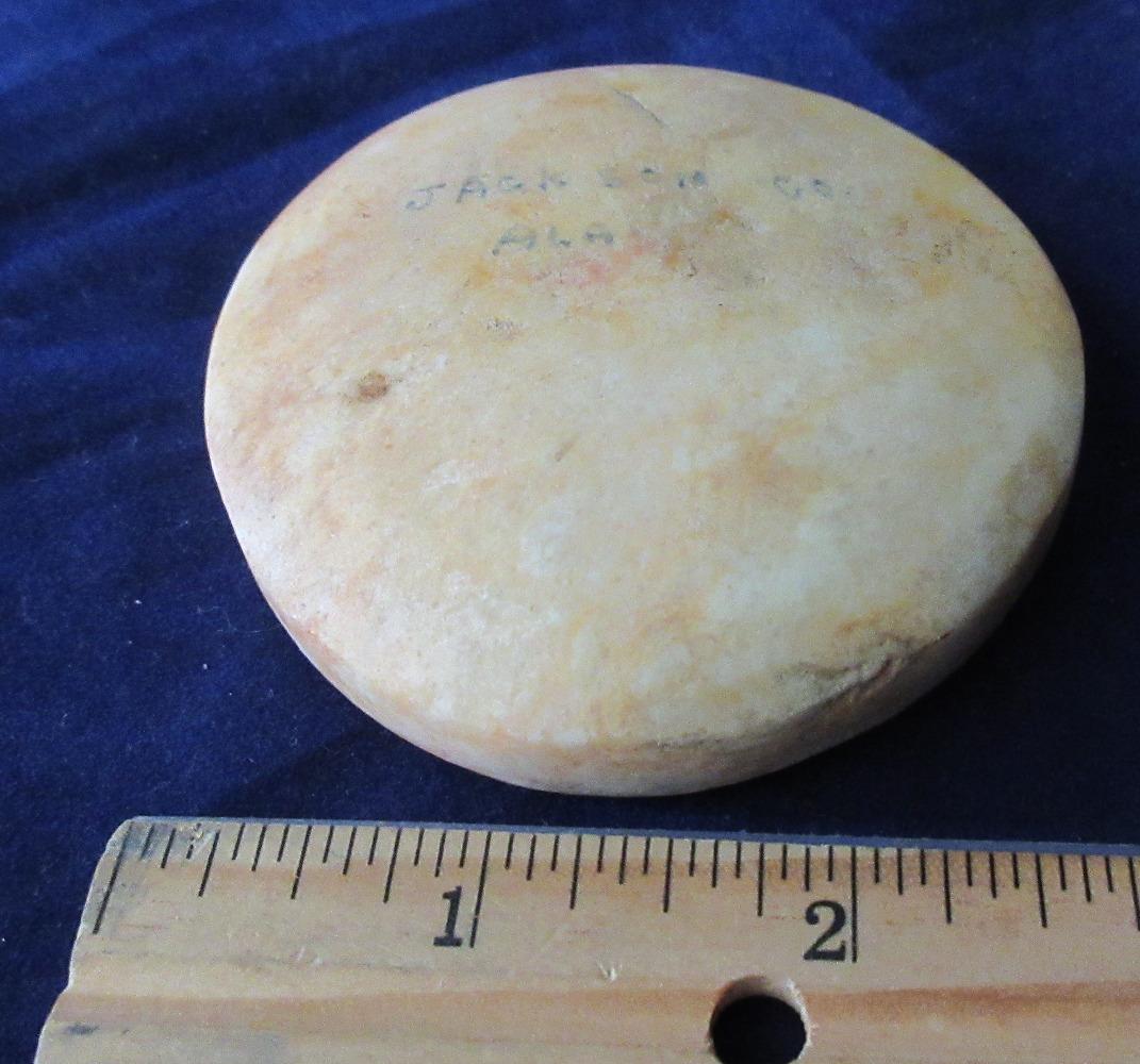 Antique Native American Indian artifact discoidal: Antique Native American Indian artifact discoidal. Please use photos to judge condition and age