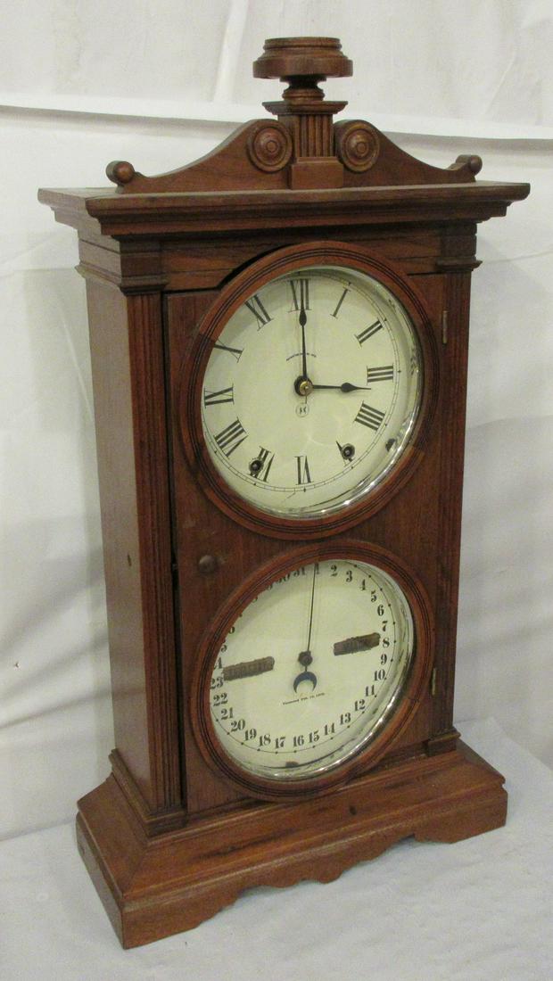 Superb Seth Thomas parlor calendar no. 8 clock. Dated: Superb Seth Thomas parlor calendar no. 8 clock. Dated 1876. Walnut. IN GOOD ORIGINAL AS FOUND CONDITION and running. Beautiful colors with Great quality and detail. Measures 27 tall 8 inch dial. Origi