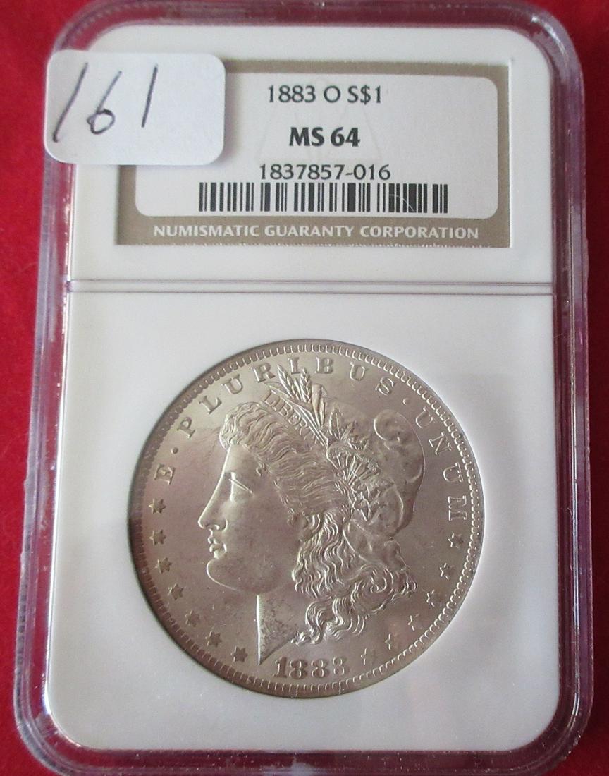 1883 O MS64 NGC graded Morgan silver dollar: 1883 O MS64 NGC graded Morgan silver dollar