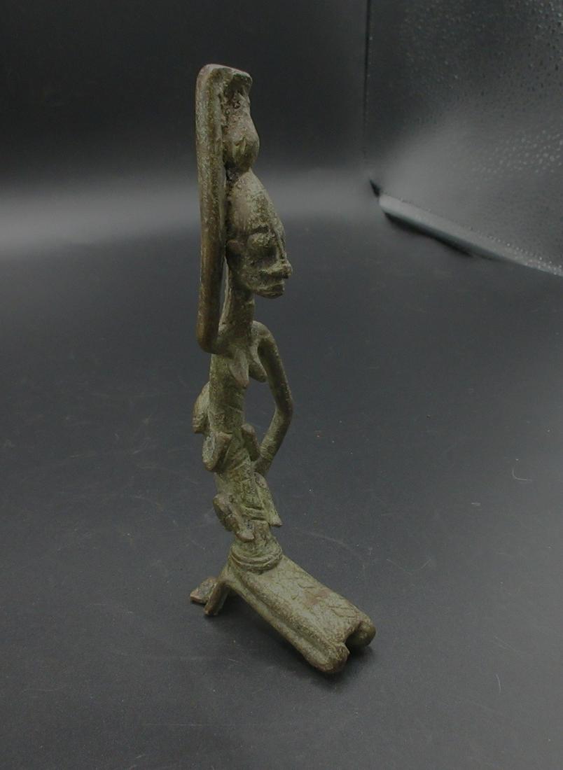 Great antique African Bronze Dogon tribe Mali figures.: Great antique African Bronze Dogon tribe Mali figures. IN GOOD ORIGINAL AS FOUND CONDITION. Beautiful colors with Great quality and detail. Measures 6 inches tall.
