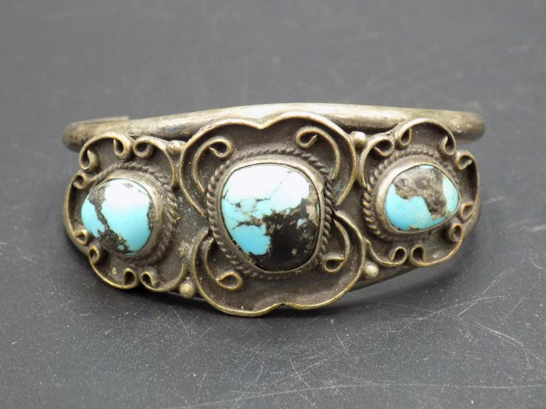Vintage Native American Indian PAWN turquois bracelet (1 of 5)
