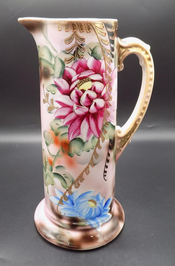 Nice Large vintage Nippon Floral decorated tankard (1 of 7)