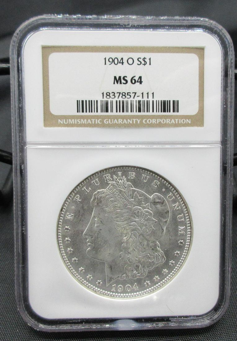 1904 O MS64 NGC graded Morgan silver dollar (1 of 3)
