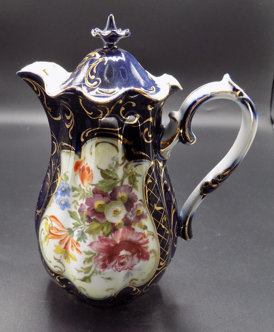 Rare vintage RS Prussia cobalt decorated (1 of 9)