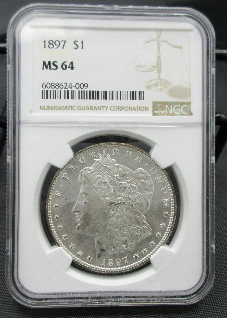 1897 MS64 NGC graded Morgan silver dollar (1 of 3)