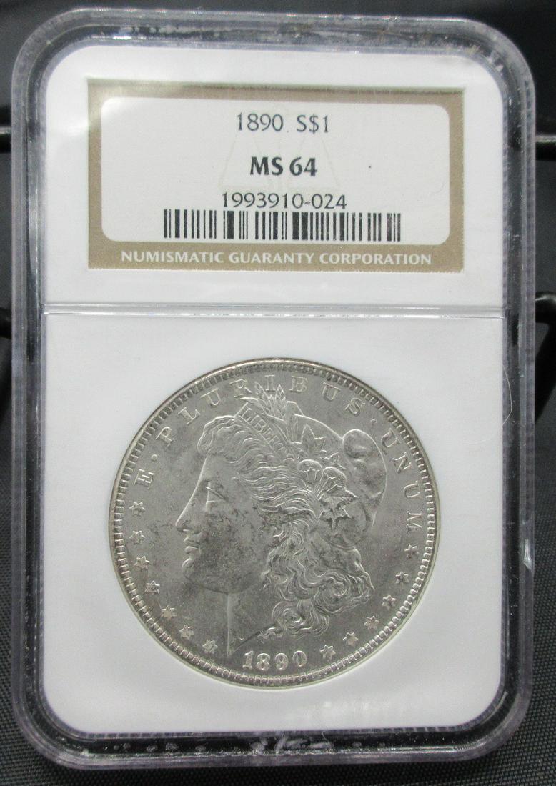 1890 MS64 NGC graded Morgan silver dollar (1 of 3)