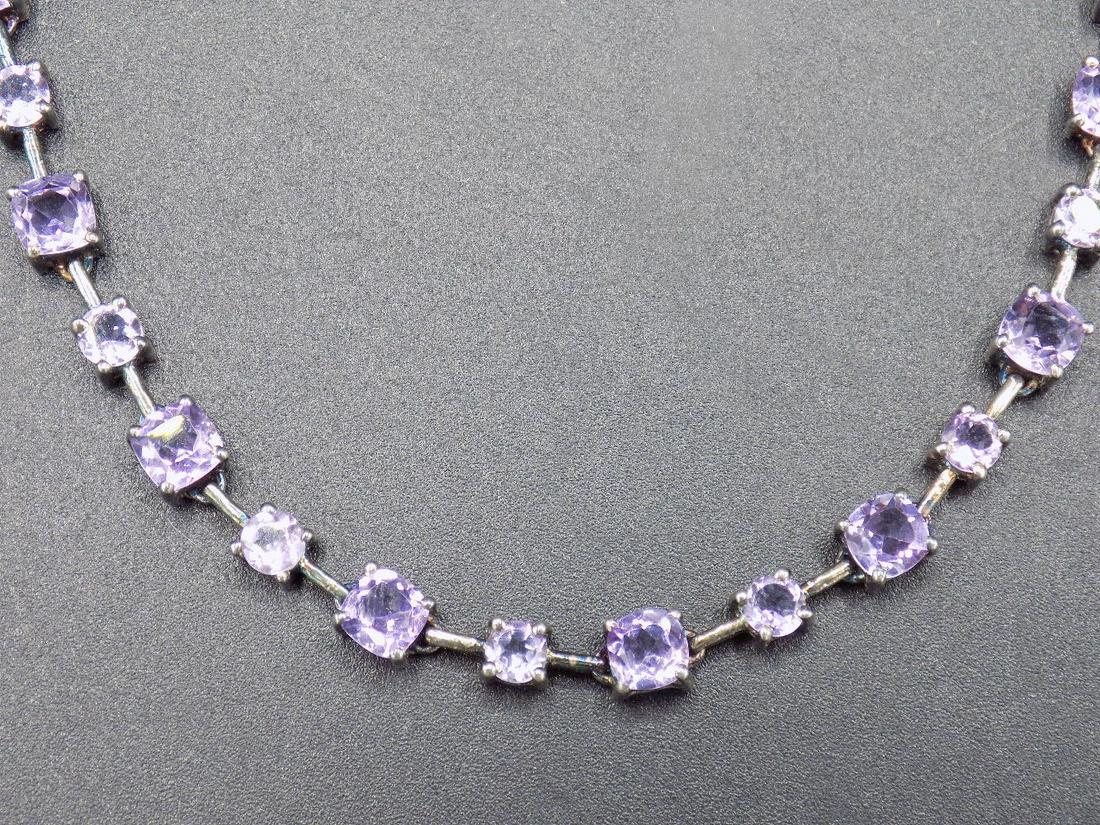 Beautiful 13.75 cwt. Amethyst sterling necklace (1 of 4)