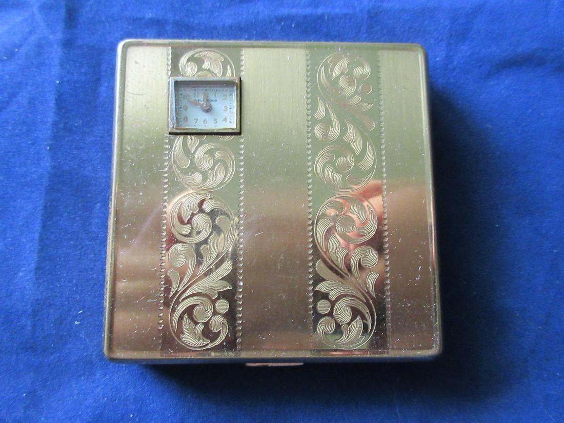 Rare Illinois Watch case co. art nouveau ladies compact (1 of 7)