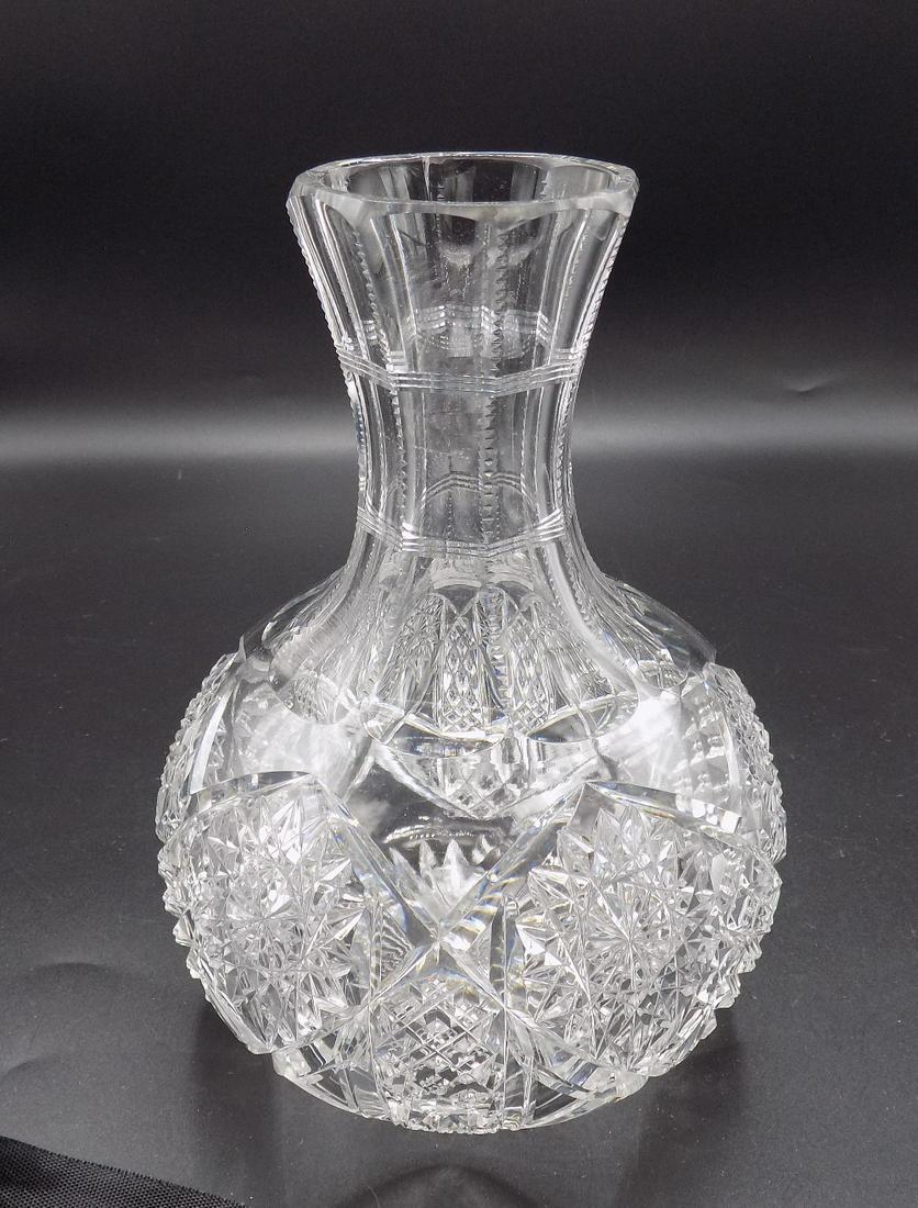 Beautiful brilliant cut glass water bottle signed (1 of 5)