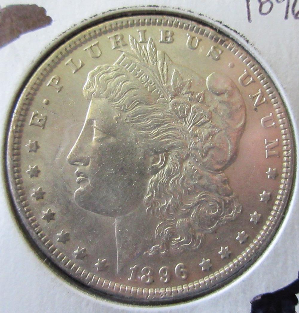 High grade 1896 Morgan silver dollar (1 of 2)
