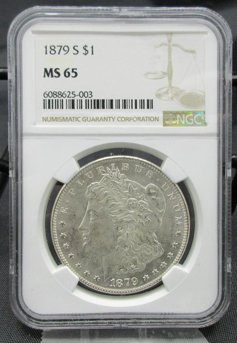 1879 S MS65 NGC graded Morgan silver dollar (1 of 3)