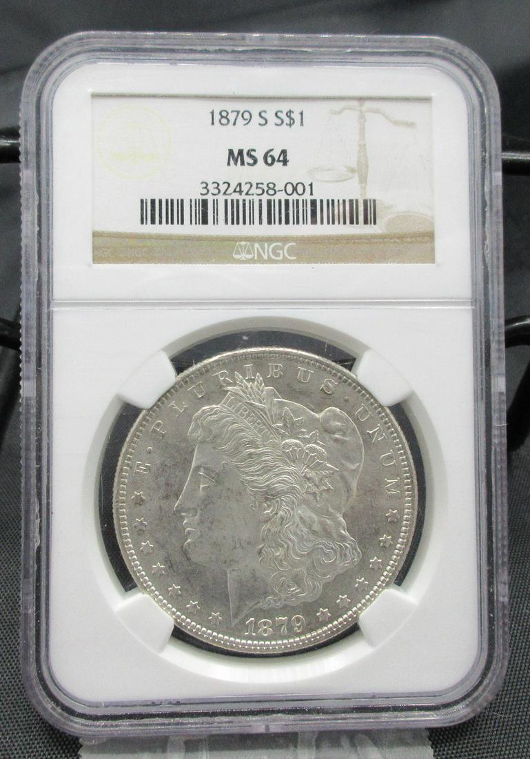 1879 S MS64 NGC graded Morgan silver dollar (1 of 3)