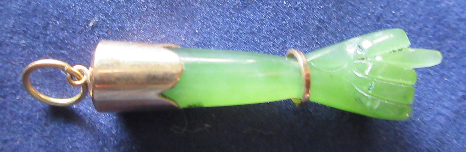 Vintage jade Jewish Yad, Torah pointer (1 of 2)