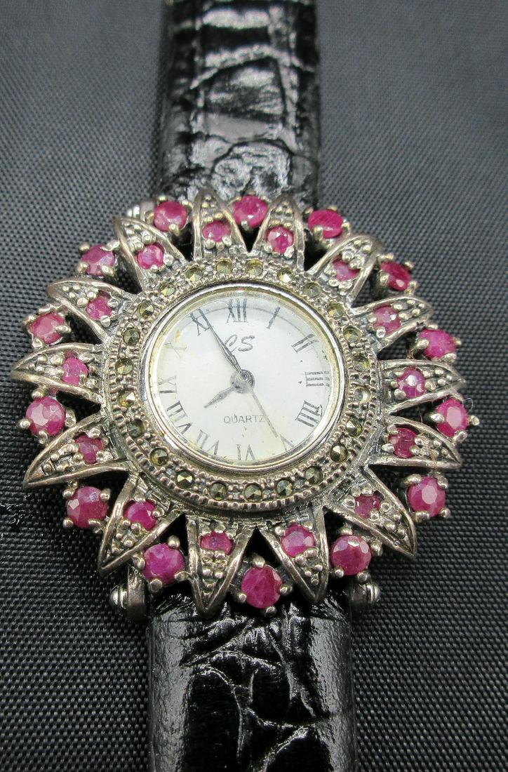 Fancy Ruby decorated wrist watch. 28 rubies (1 of 6)