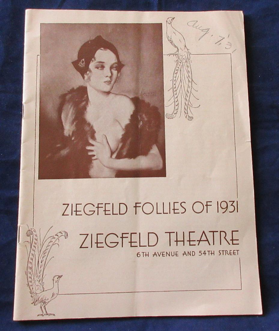 Hard to find 1931 Ziegfeld Follies Theatre pamphlet (1 of 8)