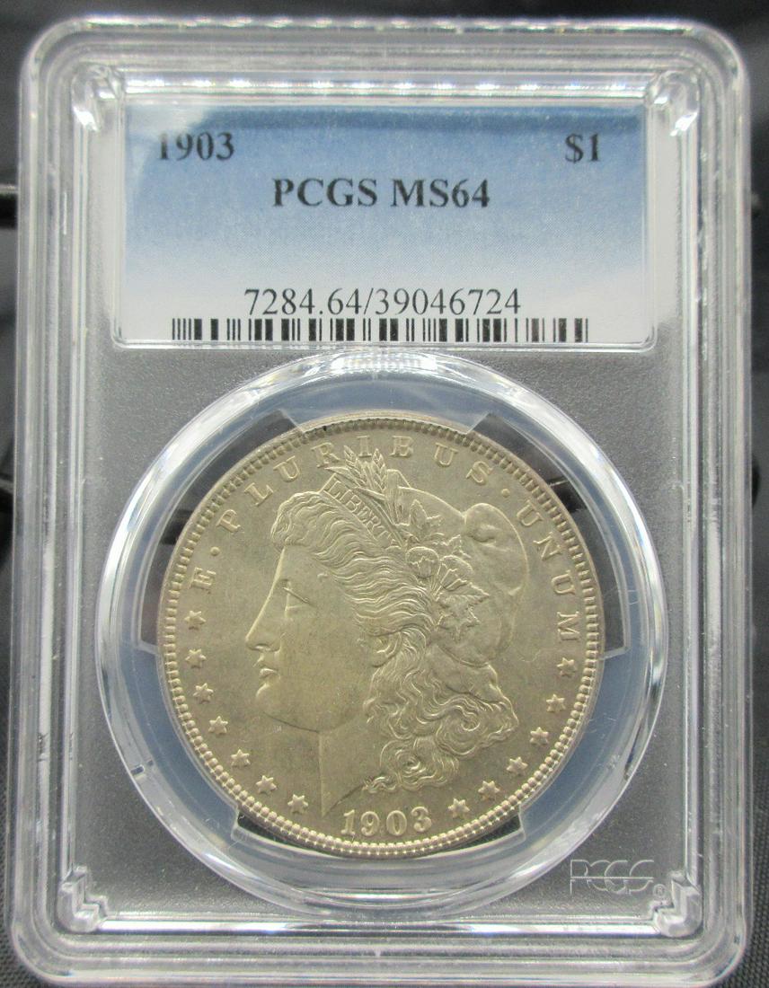 1903 MS63 PCGS graded Morgan silver dollar (1 of 3)