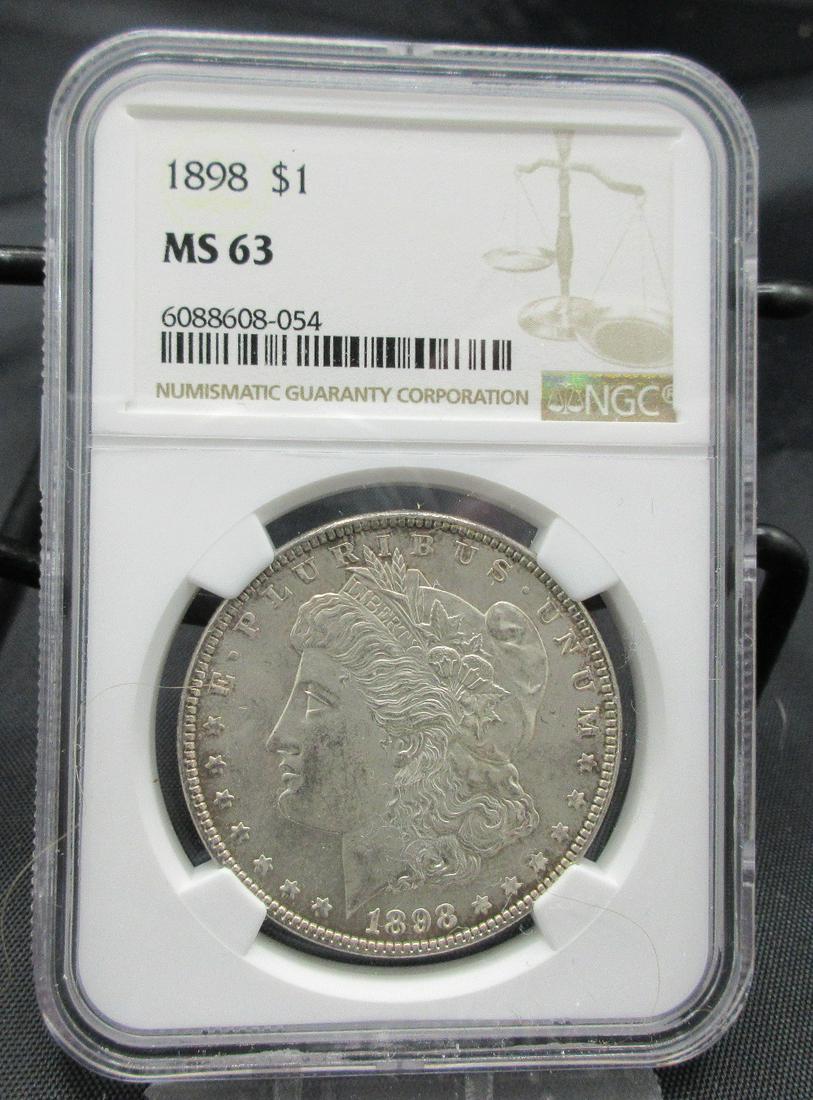 1898 MS63 NGC graded Morgan silver dollar (1 of 3)