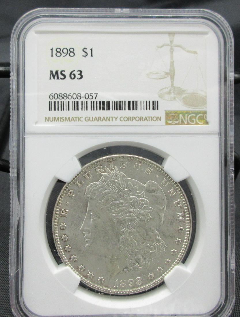 1898 MS63 NGC graded Morgan silver dollar (1 of 3)
