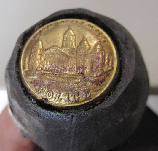 Vintage Cane With Des Moines Police Top Insert