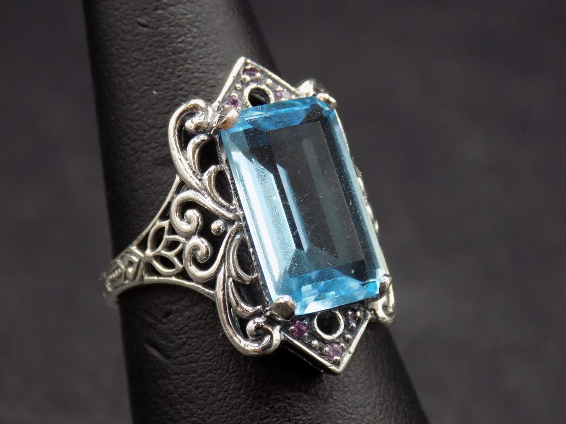 Beautiful approx. 12ct aquamarine .925 sterling silver (1 of 7)