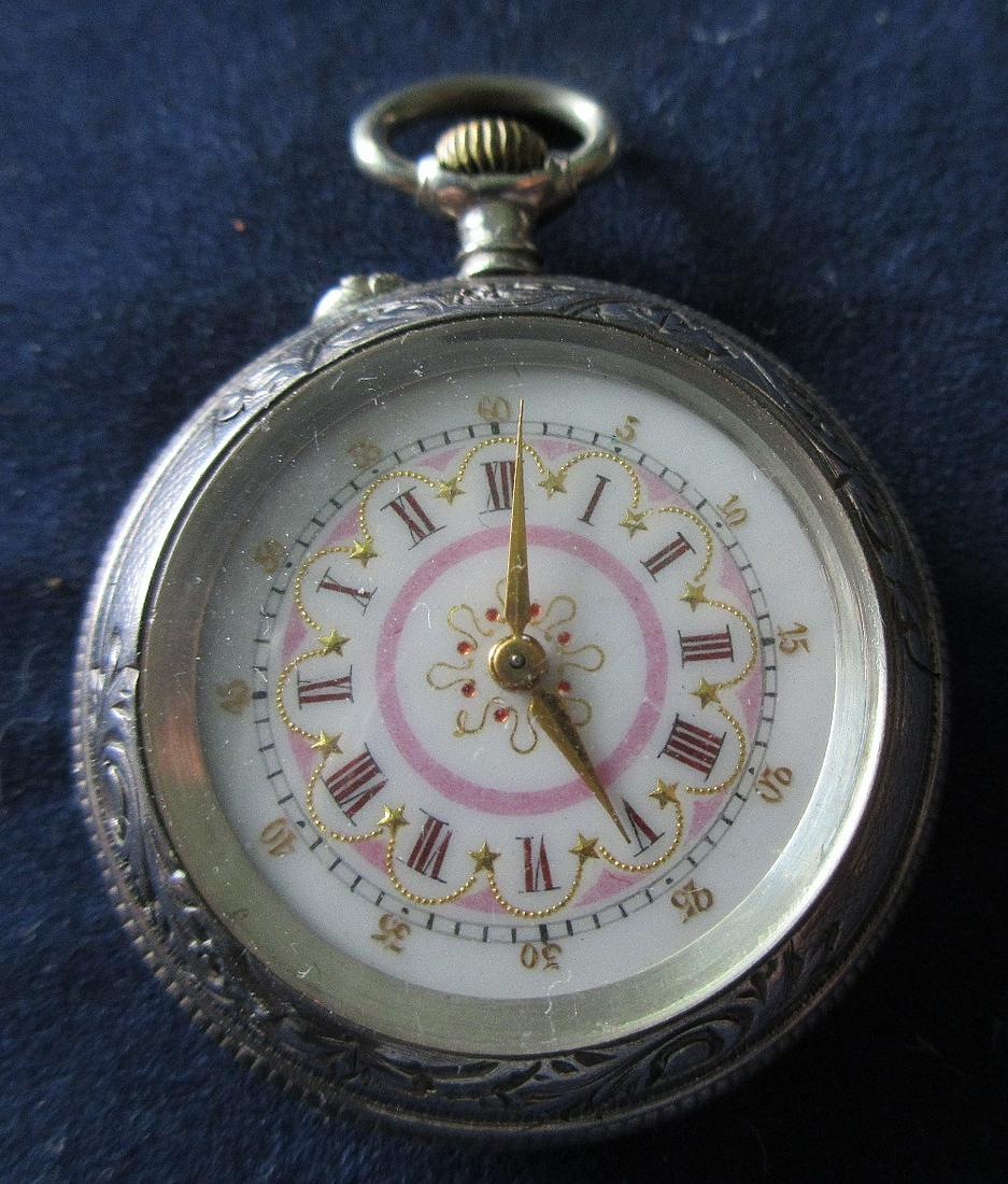 Antique fancy engraved lady Racine pocket watch (1 of 4)