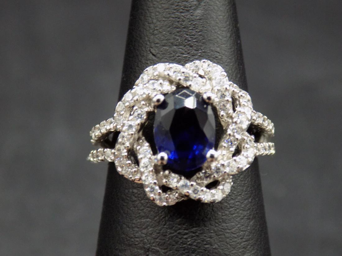 Beautiful 1 ½” ctw. sapphire & topaz .925 (1 of 7)