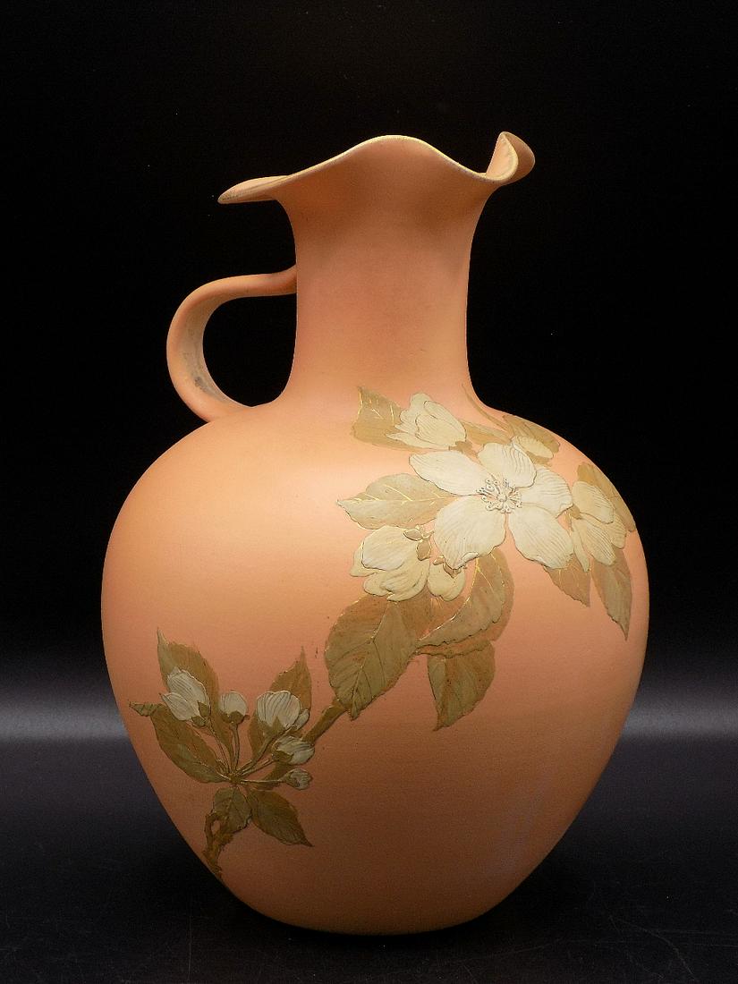 Vintage signed floral decorated Rookwood art pottery (1 of 9)