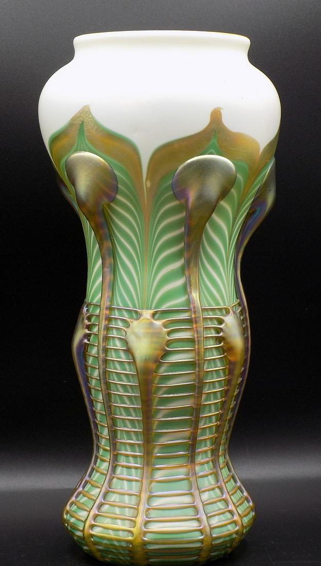 Spectacular large Quezal art glass vase (1 of 12)