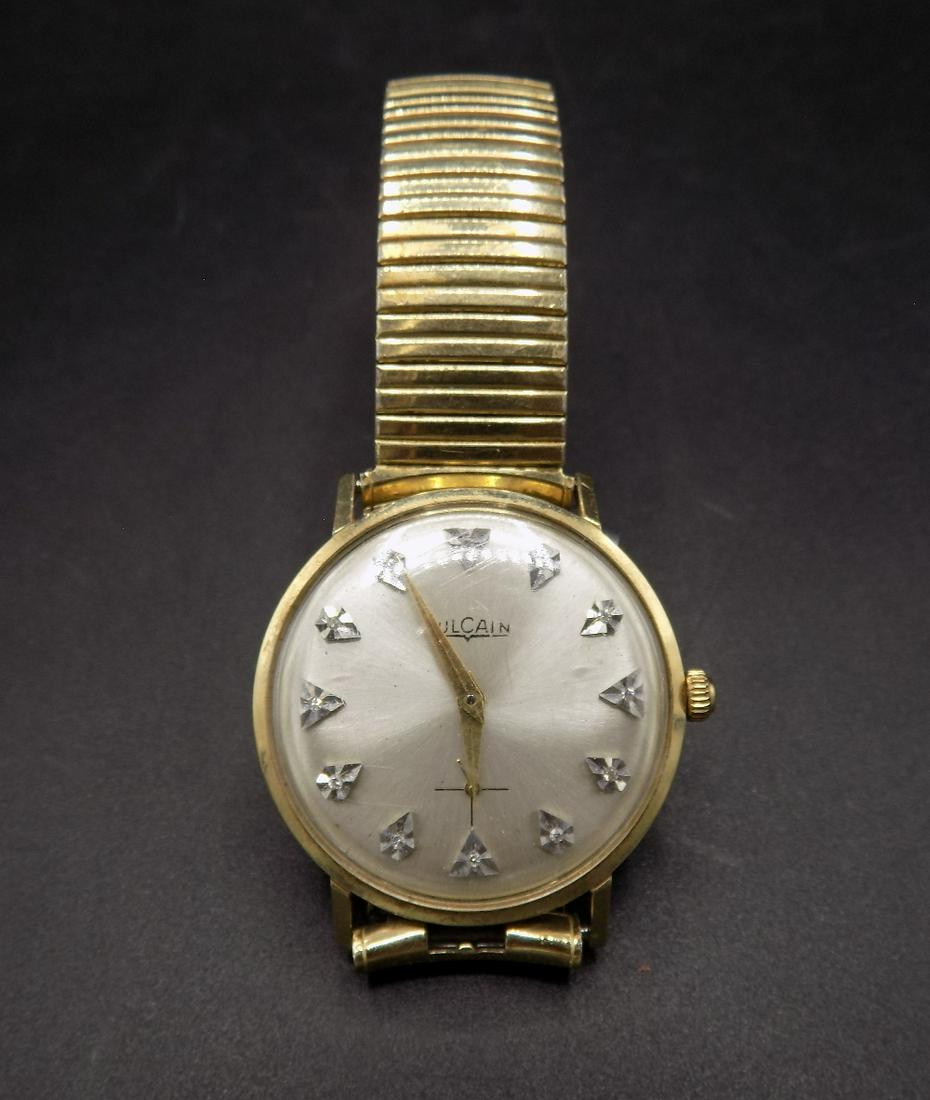 Beautiful Vulcain diamond studded 14k gold mans watch (1 of 6)