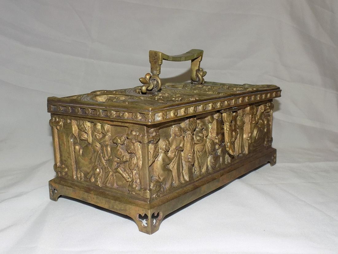 Incredible figural bronze covered box (1 of 9)